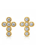 Cross circonia studs