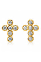 Cross circonia studs