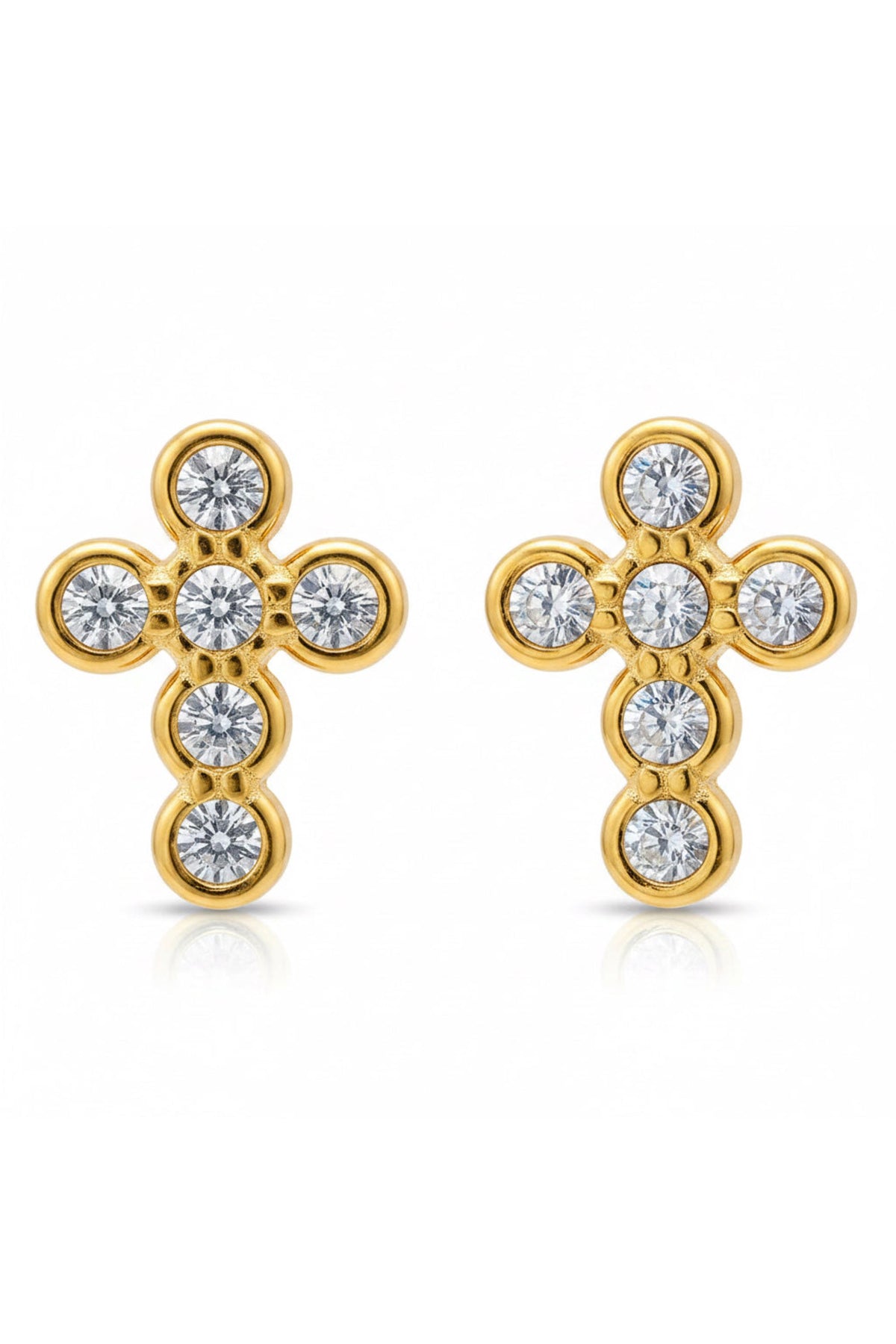 Cross circonia studs